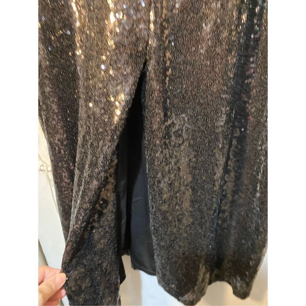 Eloquii women’s black, sequin maxi skirt, whimsigoth dramatic, Gothic chic, 20 - Picture 4 of 6